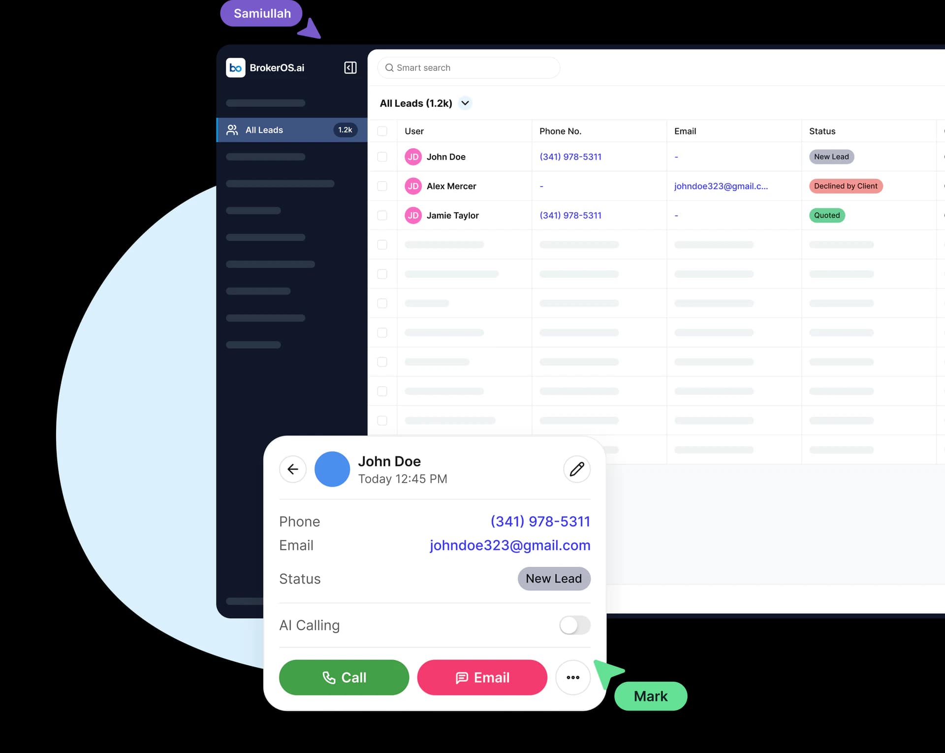 BrokerOS CRM Interface