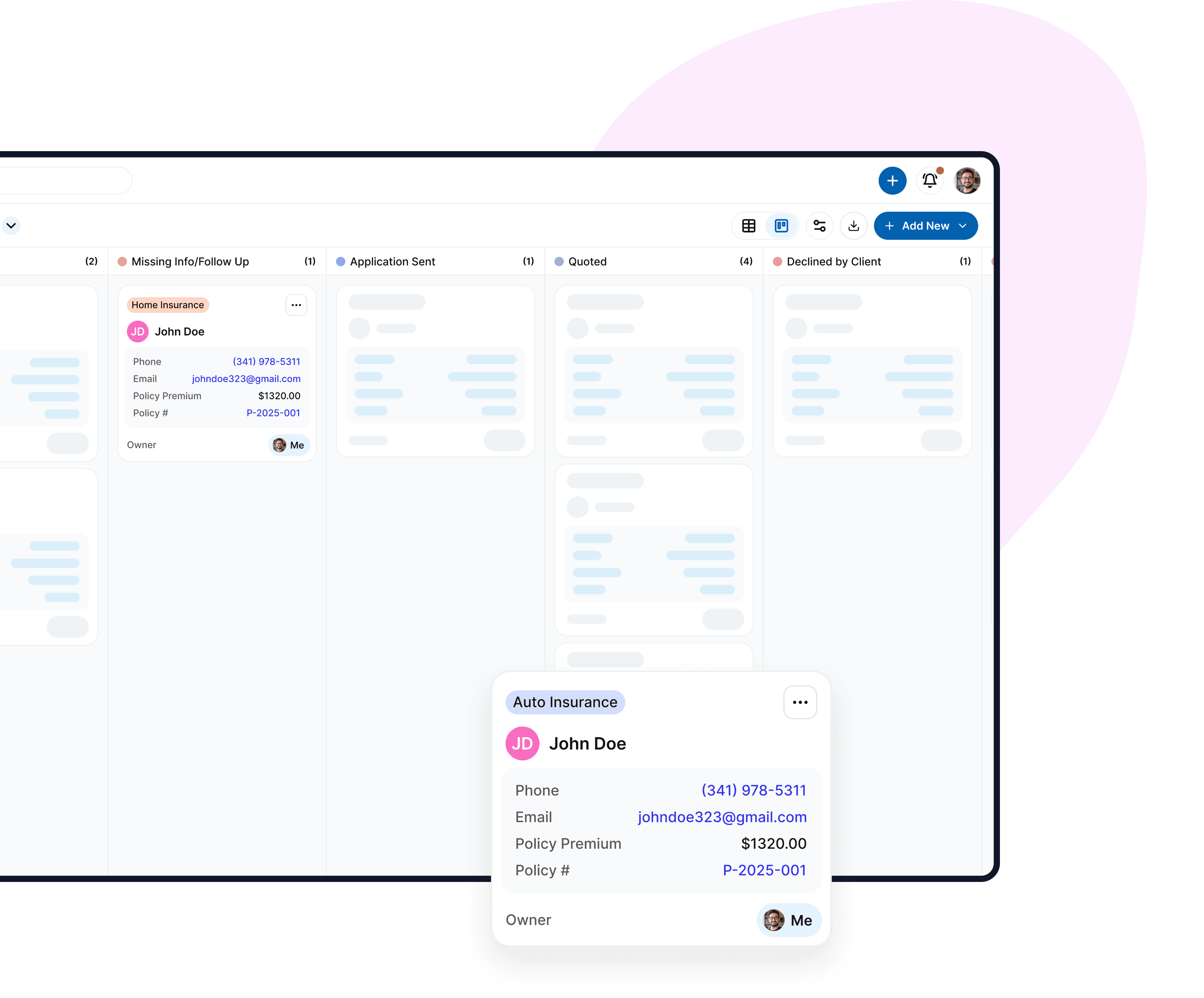 BrokerOS Sales Pipeline Interface