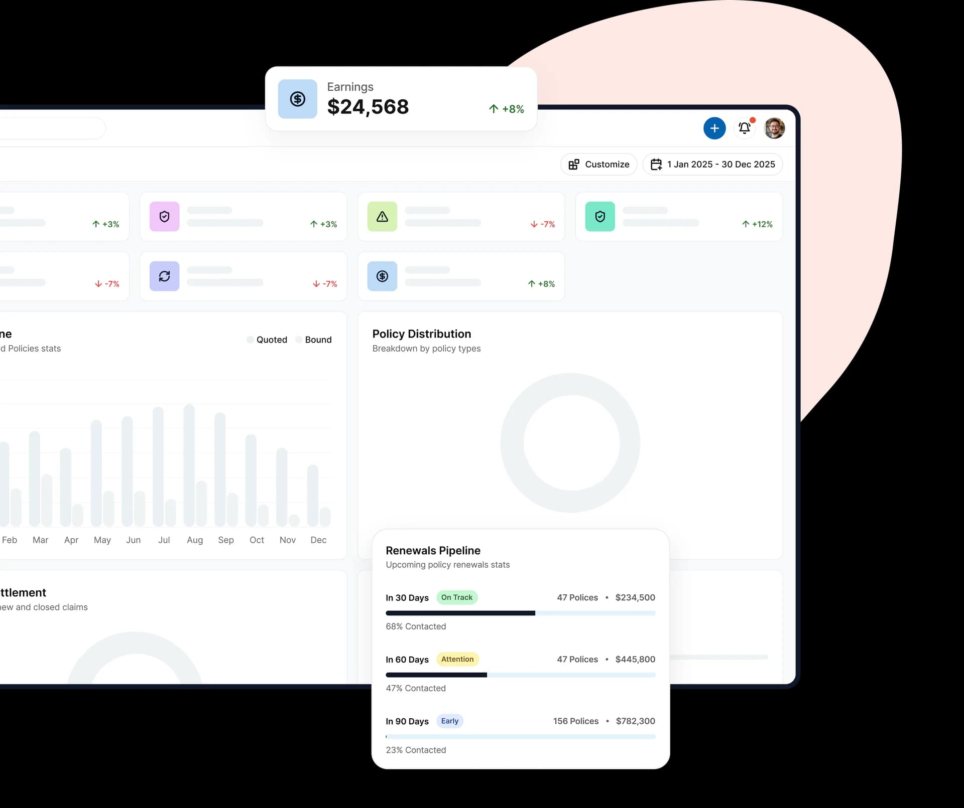 BrokerOS Reporting & Dashboard Interface