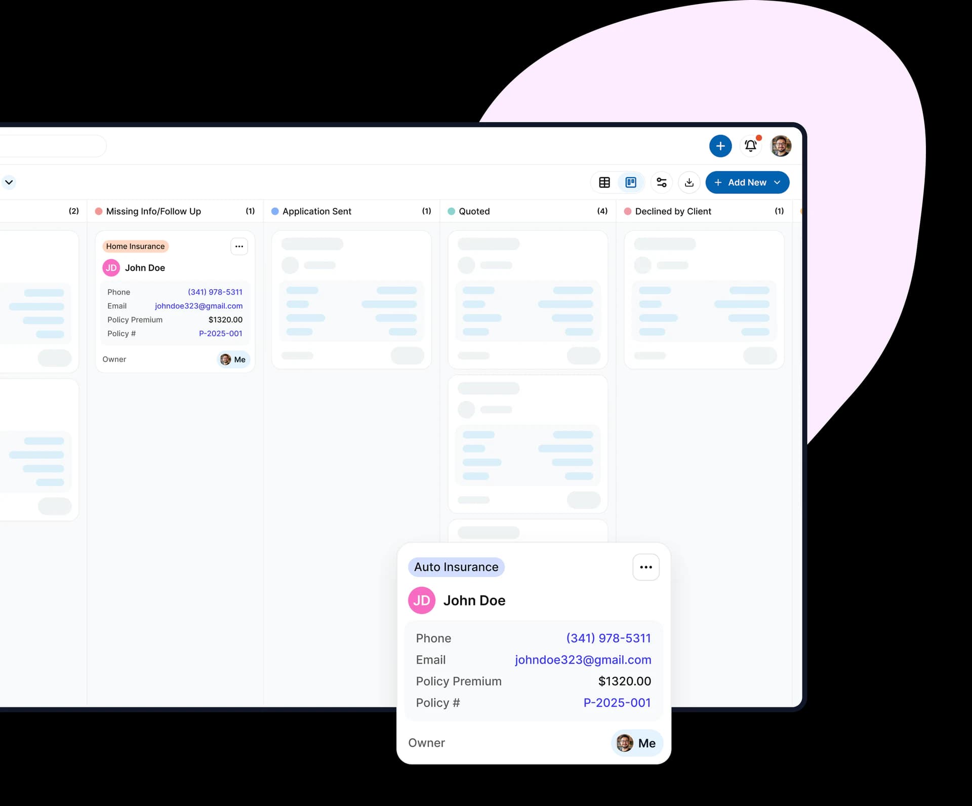 BrokerOS Sales Pipeline Interface